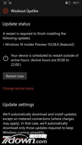 Windows 10 Mobile Build 15228 快速预览版