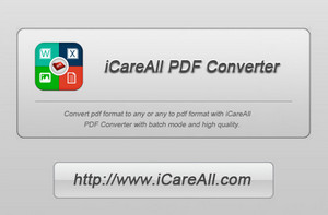 iCareAll PDF Converter(PDF转换器) 1.0 中文免费版软件截图