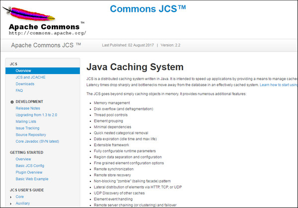 Apache Commons JCS 2.2