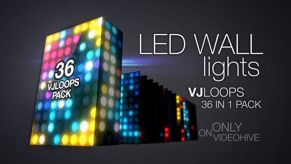 36个LED动态背景素材 LED Wall Lights VJ