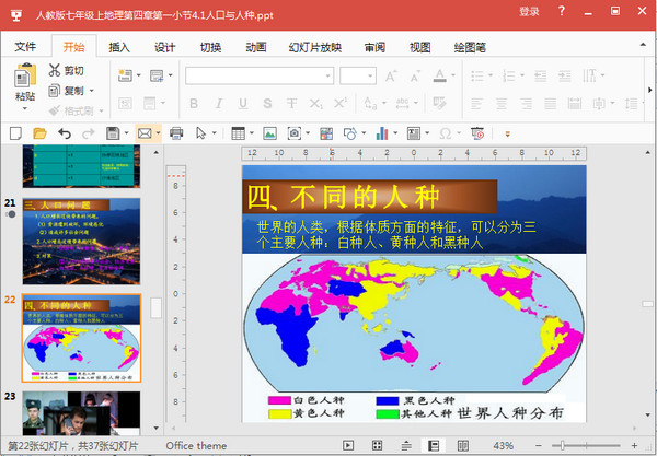 七年级地理上册人口与人种PPT课件