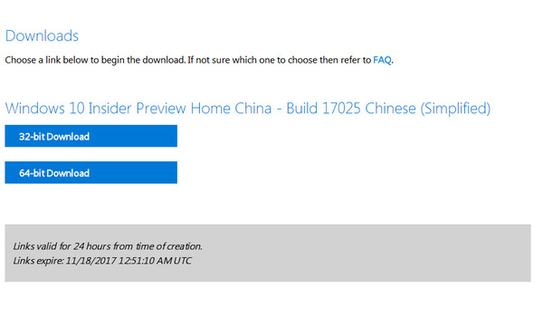 Windows 10 Build 17025 32-bit