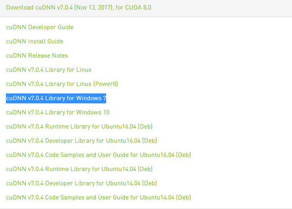 CUDNN 8.0 Windows7