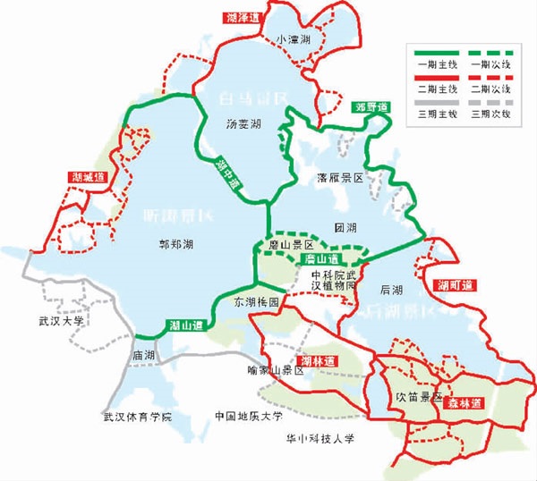 武汉东湖绿道路线图高清版 2017