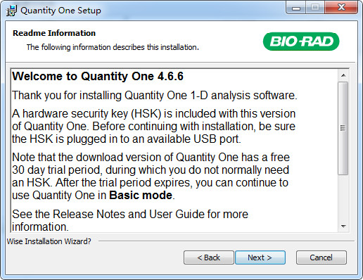 Quantity One凝胶电泳图分析软件