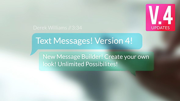 手机短信对话弹窗信息对话框动画 Text Messages V4