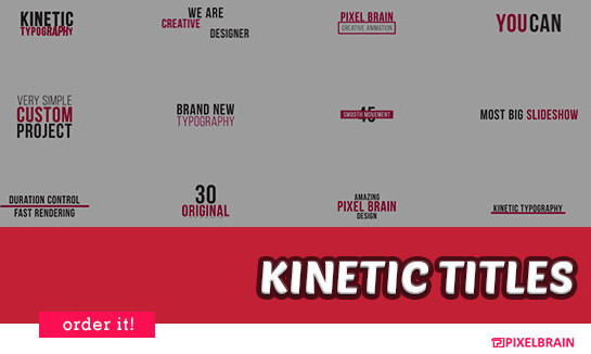 45个动态文字标题排版动画 Kinetic Typography