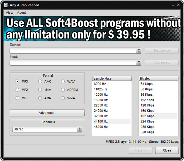 Soft4Boost Any Audio Record 5.7.7.777 免费版