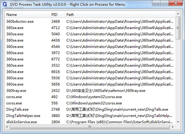 GVD Process Task Utility