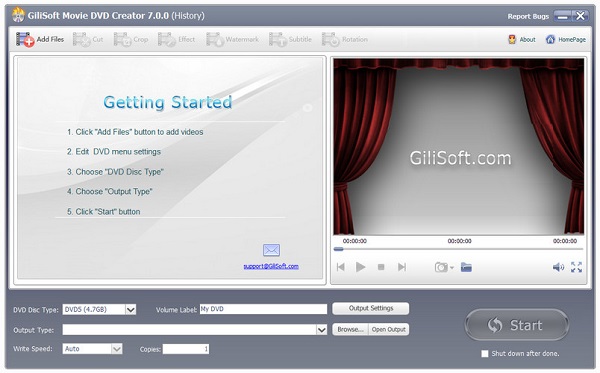 GiliSoft Movie DVD Creator破解版 7.0.0 免费版