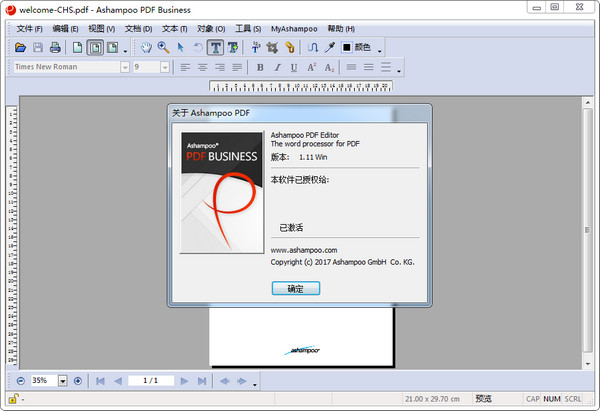 Ashampoo PDF Business中文补丁包