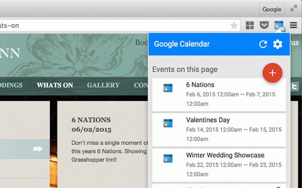 谷歌Google日历插件
