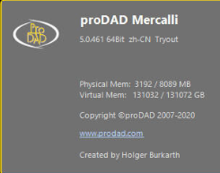 proDAD Mercalli 6.0.624.2软件截图