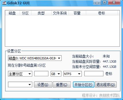 大硬盘分区工具GdiskGUI 1.0.3.2 官方版