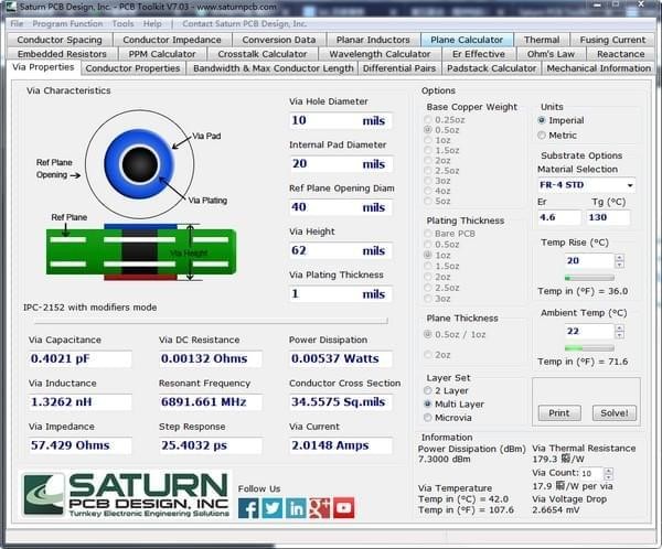 Saturn PCB Toolkit PCB参数计算神器 7.0.6 最新免费版
