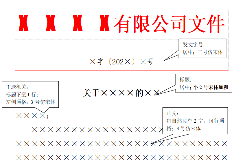 公司红头文件模板Word格式