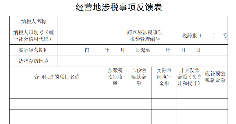 经营地涉税事项反馈表电子版