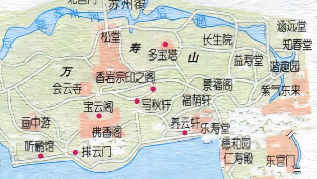 颐和园地图8K地图高清版 2023 标准版